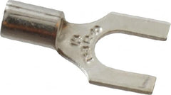 Thomas & Betts - 1/4" Stud, 12 to 10 AWG Compatible, Noninsulated, Crimp Connection, Standard Fork Terminal - Exact Tooling