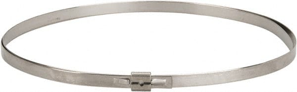 Thomas & Betts - 22-1/2" Long Natural (Color) Stainless Steel Standard Cable Tie - 100 Lb Tensile Strength, 0.38mm Thick, 2" Max Bundle Diam - Exact Tooling