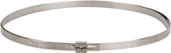 Thomas & Betts - 22-1/2" Long Natural (Color) Stainless Steel Standard Cable Tie - 100 Lb Tensile Strength, 0.38mm Thick, 2" Max Bundle Diam - Exact Tooling