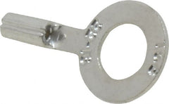 Thomas & Betts - 22-16 AWG Noninsulated Crimp Connection D Shaped Ring Terminal - 1/4" Stud, 0.92" OAL x 1/2" Wide, Tin Plated Copper Contact - Exact Tooling