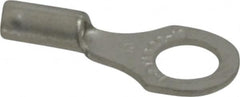 Thomas & Betts - 22-16 AWG Noninsulated Crimp Connection D Shaped Ring Terminal - #10 Stud, 3/4" OAL x 0.31" Wide, Tin Plated Copper Contact - Exact Tooling