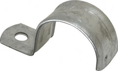 Thomas & Betts - 1-1/4" Pipe, Steel, Zinc Plated" Pipe or Conduit Strap - 1 Mounting Hole - Exact Tooling