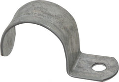 Thomas & Betts - 1-1/2" Pipe, Steel, Zinc Plated" Pipe or Conduit Strap - 1 Mounting Hole - Exact Tooling