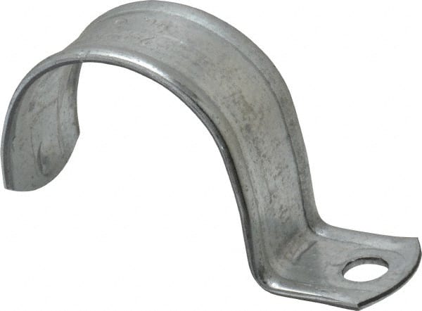 Thomas & Betts - 2" Pipe, Steel, Zinc Plated" Pipe or Conduit Strap - 1 Mounting Hole - Exact Tooling