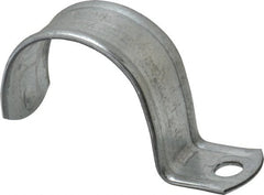 Thomas & Betts - 2" Pipe, Steel, Zinc Plated" Pipe or Conduit Strap - 1 Mounting Hole - Exact Tooling