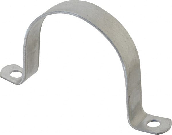 Thomas & Betts - 3-1/2 Pipe, Steel, Zinc Plated Pipe or Conduit Strap - 2 Mounting Holes - Exact Tooling
