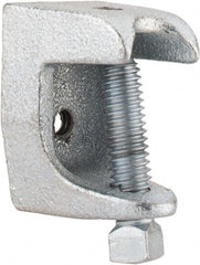 Thomas & Betts - 15/16" Max Flange Thickness, 1/4-20" Rod Standard Beam Clamp - 450 Lb Capacity, Malleable Iron - Exact Tooling
