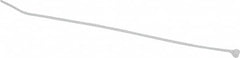 Thomas & Betts - 7" Long Natural (Color) Nylon Standard Cable Tie - 18 Lb Tensile Strength, 1.1mm Thick, 38.1mm Max Bundle Diam - Exact Tooling