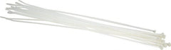 Thomas & Betts - 14-1/2" Long Natural (Color) Nylon Standard Cable Tie - 30 Lb Tensile Strength, 1.31mm Thick, 101.6mm Max Bundle Diam - Exact Tooling
