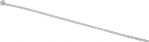 Thomas & Betts - 13.4" Long Natural (Color) Nylon Standard Cable Tie - 120 Lb Tensile Strength, 1.65mm Thick, 88.9mm Max Bundle Diam - Exact Tooling