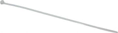 Thomas & Betts - 13.4" Long Natural (Color) Nylon Standard Cable Tie - 120 Lb Tensile Strength, 1.65mm Thick, 88.9mm Max Bundle Diam - Exact Tooling
