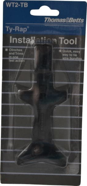 Thomas & Betts - 0.184 to 0.301 Inch Wide, 50 to 120 Lb. Tensile Strength, Plastic Cable Tie Installation Tool - Manual Actuation, RoHS Compliant - Exact Tooling