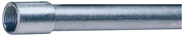 Made in USA - 1/2" Trade Size, 10' Long, Rigid Conduit - Steel, 1/2" ID - Exact Tooling