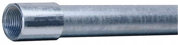 Made in USA - 1" Trade Size, 10' Long, Rigid Conduit - Steel, 1" ID - Exact Tooling