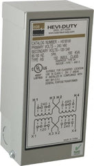 Sola/Hevi-Duty - 1 Phase, 240-480 Volt Input, 120/240 Volt Output, 60 Hz, 0.1 kVA, General Purpose Transformer - 4, 12, 3R, 4X NEMA Rating, 176°F Temp Rise, 4 Inch Wide x 3 Inch Deep x 6 Inch High, Indoor, Outdoor, Wall Mount - Exact Tooling