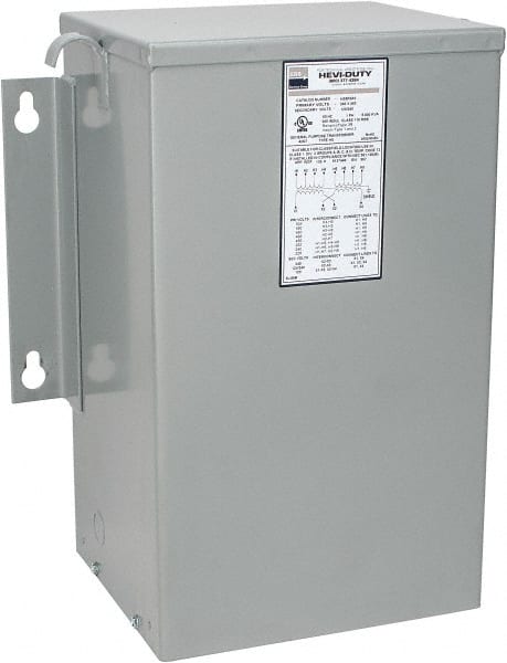 Sola/Hevi-Duty - 1 Phase, 240-480 Volt Input, 120/240 Volt Output, 60 Hz, 5 kVA, General Purpose Transformer - 4, 12, 3R, 4X NEMA Rating, 239°F Temp Rise, 14 Inch Wide x 9 Inch Deep x 17 Inch High, Indoor, Outdoor, Wall Mount - Exact Tooling