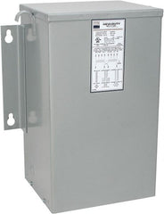 Sola/Hevi-Duty - 1 Phase, 240-480 Volt Input, 120/240 Volt Output, 60 Hz, 5 kVA, General Purpose Transformer - 4, 12, 3R, 4X NEMA Rating, 239°F Temp Rise, 14 Inch Wide x 9 Inch Deep x 17 Inch High, Indoor, Outdoor, Wall Mount - Exact Tooling