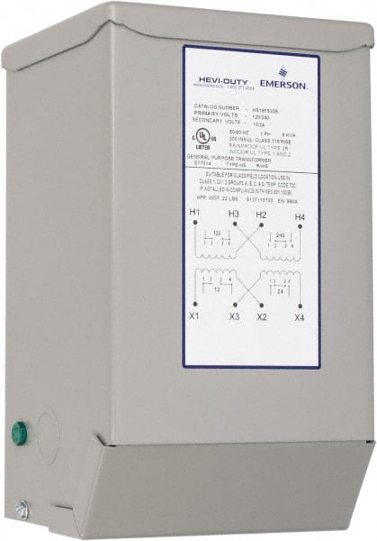 Sola/Hevi-Duty - 120/240 Input Volt, 12/24 Output Volt, 60 Hz, Buck Boost Transformer - 1 Phase, 6 Inch Wide x 5 Inch Deep x 10 Inch High, cULus Listed E77014 - Exact Tooling