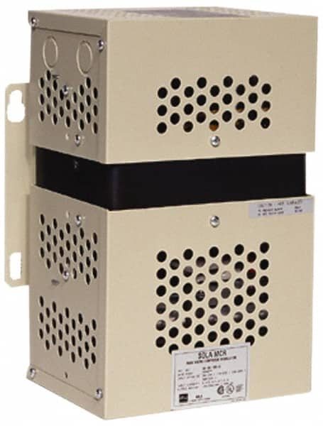 Sola/Hevi-Duty - 480 Volt Max Input, 3,000 VA, Hardwired Power Conditioner - 120 Volt, 240 Volt Output, 13 Inch Wide x 19 Inch High x 10 Inch Deep - Exact Tooling