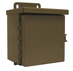 Wiegmann - 21" OAW x 33" OAH Powder Coat Finish Electrical Enclosure Back Panel - 36" x 24" Box, 14 Gauge Steel, Use with B362407CH/B362409CH/B362411CH/N12362406/N12362408/N12362410/N12362412/RHC362412 - Exact Tooling