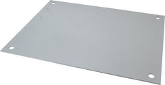 Wiegmann - 13" OAW x 17" OAH Powder Coat Finish Electrical Enclosure Back Panel - 20" x 16" Box, 14 Gauge Steel, Use with B201607CH/B201609CH/LOH201606/N12162006/N12162008/N12201606/N12201608/N12201610/N12201612/RHC201606 - Exact Tooling