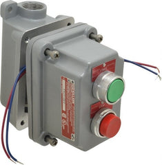 Hubbell Killark - 2 Operator, Mushroom Head Control Station - Start-Stop (Legend), Momentary Switch, NO/NC Contact, NEMA 3, 7, 9 - Exact Tooling