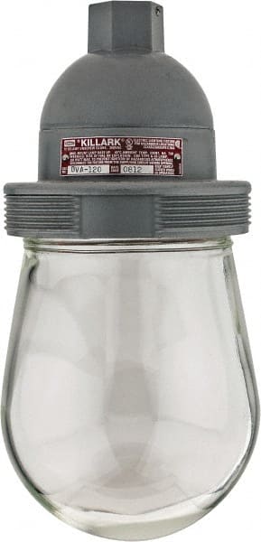 Hubbell Killark - 120 VAC, 150 Watt, Incandescent Hazardous Location Light Fixture - Dust Ignition, Aluminum Alloy Housing, 4-1/2" Wide x 9-5/8" High - Exact Tooling