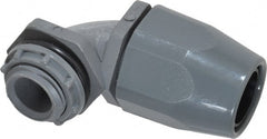 Thomas & Betts - 3/8" Trade, Thermoplastic Threaded Angled Liquidtight Conduit Connector - Insulated - Exact Tooling