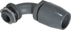 Thomas & Betts - 1/2" Trade, Thermoplastic Threaded Angled Liquidtight Conduit Connector - Insulated - Exact Tooling