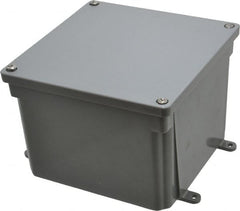 Thomas & Betts - Thermoplastic Junction Box Enclosure Screw Flat Cover - NEMA 4, 4X, 6" Wide x 6" High x 4" Deep, Corrosion Resistant - Exact Tooling