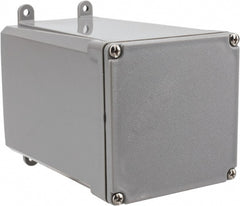 Thomas & Betts - PVC Junction Box Enclosure Screw Flat Cover - NEMA 4, 4X, 6P, 4" Wide x 4" High x 6" Deep, Corrosion Resistant - Exact Tooling