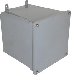 Thomas & Betts - Thermoplastic Junction Box Enclosure Screw Flat Cover - NEMA 4, 4X, 6" Wide x 6" High x 6" Deep, Corrosion Resistant - Exact Tooling