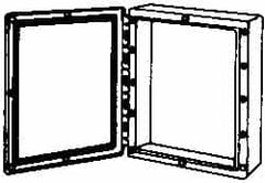 Thomas & Betts - Thermoplastic Standard Enclosure Hinge Flat Cover - NEMA 1, 2, 3, 4, 12, 3S, 3SX, 3X, 4X, 24-1/2" Wide x 30-1/2" High x 7-1/2" Deep - Exact Tooling