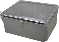 Thomas & Betts - Polycarbonate Standard Enclosure Hinge Flat Cover - NEMA 1, 2, 3, 4, 12, 3S, 3SX, 3X, 4X, 8" Wide x 10" High x 4" Deep, Impact Resistant - Exact Tooling
