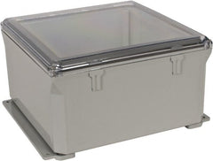 Thomas & Betts - Polycarbonate Standard Enclosure Hinge Flat Cover - NEMA 1, 2, 3, 4, 12, 3S, 3SX, 3X, 4X, 12" Wide x 12" High x 6" Deep, Impact Resistant - Exact Tooling
