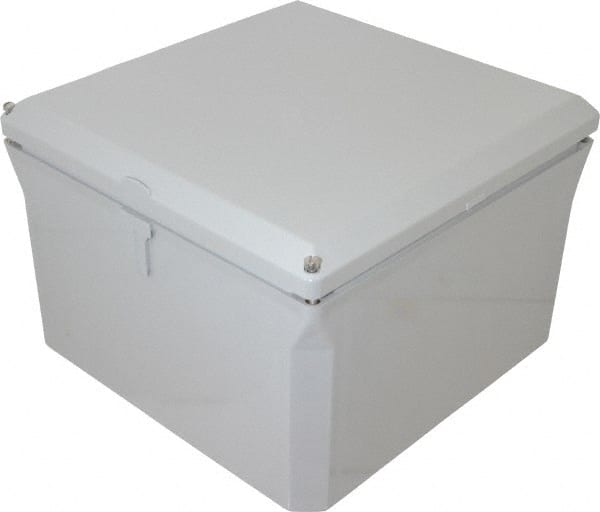 Thomas & Betts - Polycarbonate Standard Enclosure Hinge Flat Cover - NEMA 1, 2, 3, 4, 12, 3S, 3SX, 3X, 4X, 10" Wide x 10" High x 6" Deep, Impact Resistant - Exact Tooling