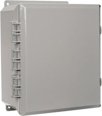 Thomas & Betts - Polycarbonate Standard Enclosure Hinge Flat Cover - NEMA 1, 2, 3, 4, 12, 3S, 3SX, 3X, 4X, 10" Wide x 12" High x 6" Deep, Impact Resistant - Exact Tooling