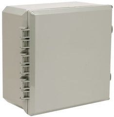 Thomas & Betts - Polycarbonate Standard Enclosure Hinge Flat Cover - NEMA 1, 2, 3, 4, 12, 3S, 3SX, 3X, 4X, 12" Wide x 12" High x 6" Deep, Impact Resistant - Exact Tooling