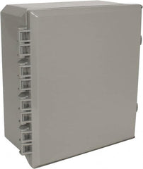 Thomas & Betts - Polycarbonate Standard Enclosure Hinge Flat Cover - NEMA 1, 2, 3, 4, 12, 3S, 3SX, 3X, 4X, 12" Wide x 14" High x 6" Deep, Impact Resistant - Exact Tooling