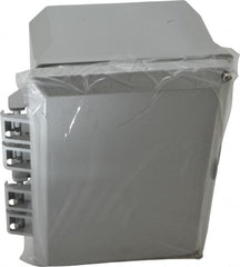 Thomas & Betts - Polycarbonate Standard Enclosure Hinge Flat Cover - NEMA 1, 2, 3, 4, 12, 3S, 3SX, 3X, 4X, 6" Wide x 8" High x 4" Deep, Impact Resistant - Exact Tooling