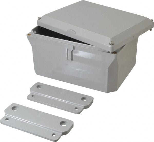 Thomas & Betts - Polycarbonate Standard Enclosure Screw Flat Cover - NEMA 1, 2, 3, 4, 12, 3S, 3SX, 3X, 4X, 6" Wide x 8" High x 4" Deep, Impact Resistant - Exact Tooling