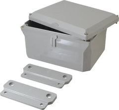 Thomas & Betts - Polycarbonate Standard Enclosure Screw Flat Cover - NEMA 1, 2, 3, 4, 12, 3S, 3SX, 3X, 4X, 6" Wide x 8" High x 4" Deep, Impact Resistant - Exact Tooling