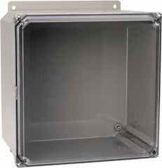 Thomas & Betts - Polycarbonate Standard Enclosure Screw Flat Cover - NEMA 1, 2, 3, 4, 12, 3S, 3SX, 3X, 4X, 10" Wide x 10" High x 6" Deep, Impact Resistant - Exact Tooling
