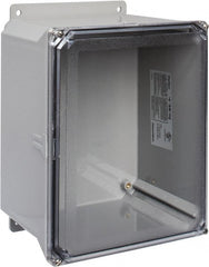 Thomas & Betts - Polycarbonate Standard Enclosure Screw Flat Cover - NEMA 1, 2, 3, 4, 12, 3S, 3SX, 3X, 4X, 8" Wide x 10" High x 6" Deep, Impact Resistant - Exact Tooling