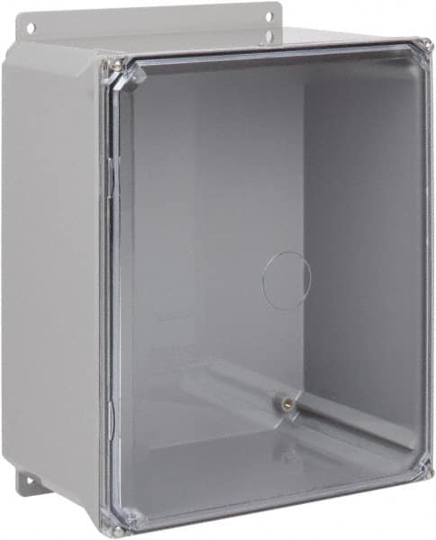 Thomas & Betts - Polycarbonate Standard Enclosure Screw Flat Cover - NEMA 1, 2, 3, 4, 12, 3S, 3SX, 3X, 4X, 10" Wide x 12" High x 6" Deep, Impact Resistant - Exact Tooling