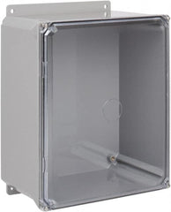 Thomas & Betts - Polycarbonate Standard Enclosure Screw Flat Cover - NEMA 1, 2, 3, 4, 12, 3S, 3SX, 3X, 4X, 10" Wide x 12" High x 6" Deep, Impact Resistant - Exact Tooling