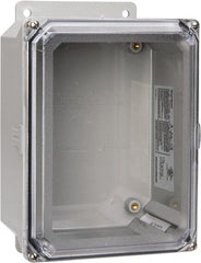 Thomas & Betts - Polycarbonate Standard Enclosure Screw Flat Cover - NEMA 1, 2, 3, 4, 12, 3S, 3SX, 3X, 4X, 6" Wide x 8" High x 4" Deep, Impact Resistant - Exact Tooling