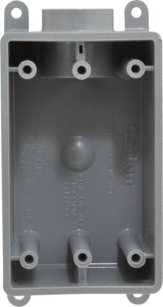 Thomas & Betts - 1 Gang, (1) 3/4" Knockout, PVC Rectangle Junction Box - 144.78mm Overall Height x 71.1mm Overall Width x 61.5mm Overall Depth, Weather Resistant - Exact Tooling