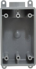 Thomas & Betts - 1 Gang, (1) 3/4" Knockout, PVC Rectangle Junction Box - 144.78mm Overall Height x 71.1mm Overall Width x 61.5mm Overall Depth, Weather Resistant - Exact Tooling