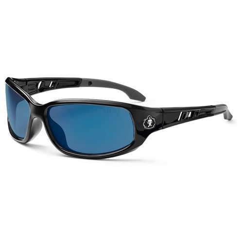 Valkyrie Blue Mirror Lens Black Safety Glasses - Exact Tooling